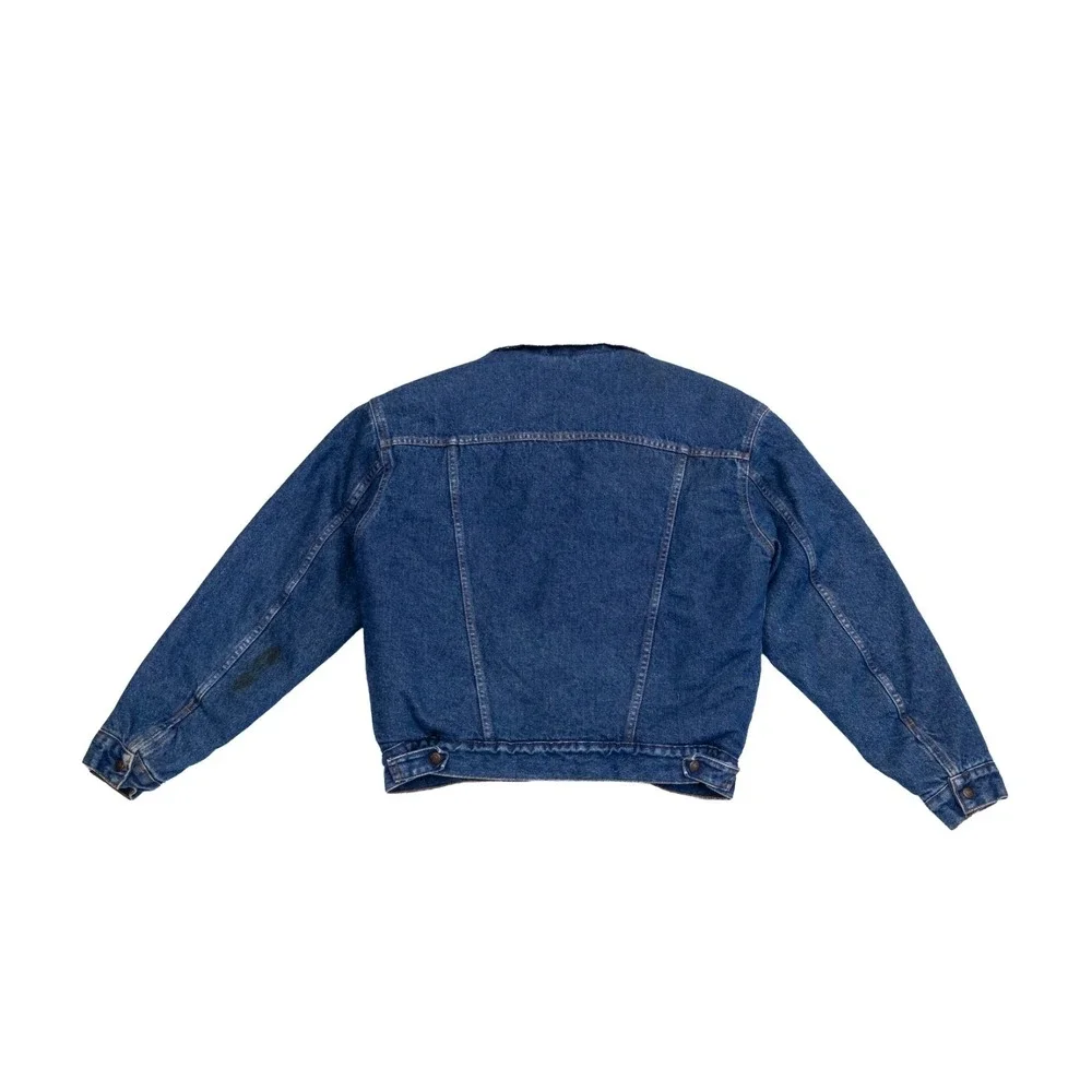 Vntg 90s Levi's Sherpa Lined Denim Jacket XL Fits‎ L USA Men's Trucker Blue Jean